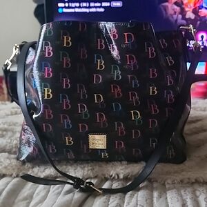Dooney and Bourke multi color bucket bag w/ smaller straps